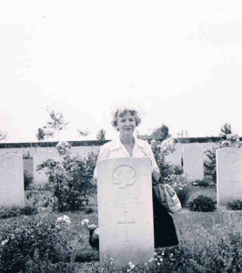 Sister Ingrid at grave site