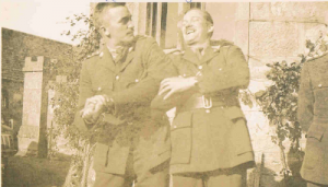 Playing with brother Hobart (left)