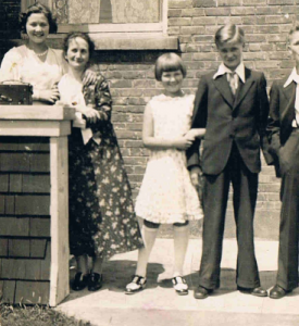 With Mother with sisters Ingrid and Ethel